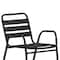 Flash Furniture Commercial Black Restaurant Stack Chair with Arms TLH-018C-BK-GG - alternate 3